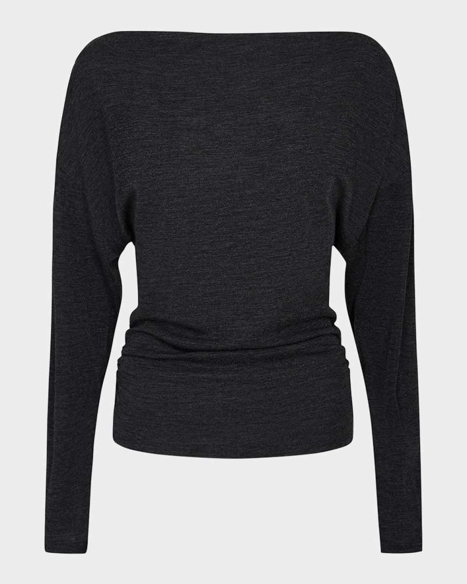 Draped High-Neck Top